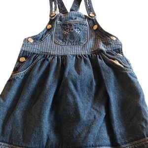 Vintage Jet set size 6 overall Jean dress girls